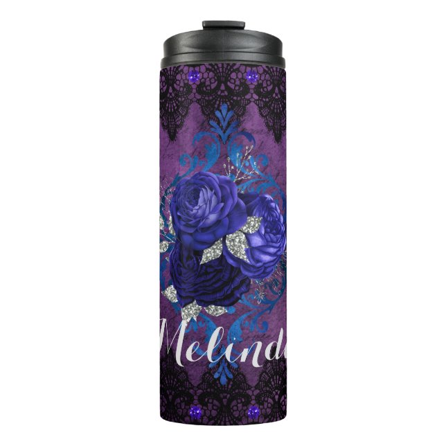 Personalised elegant gothic halloween tumbler (Front)