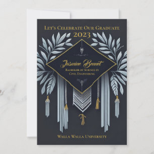 Personalised Elegant Graduation Party Celebration Invitation