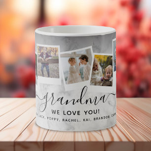 Personalised Elegant Grandma Photo Collage Family Coffee Mug
