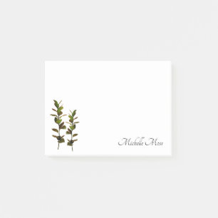 Personalised Elegant Greenery  Post-it Notes