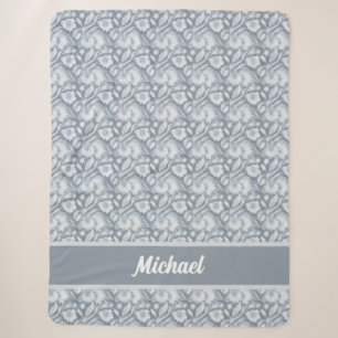 Personalised Elegant Grey & White Blanket