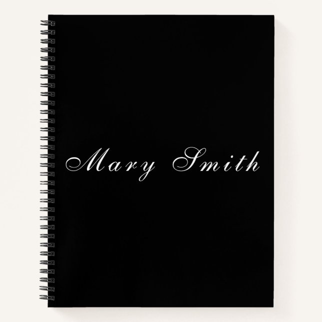 Personalised Elegant Handwritten Name Spiral  Notebook (Front)