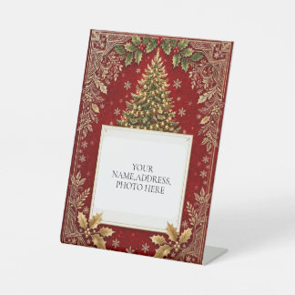 Personalised Elegant Holiday Greeting Pedestal Sign