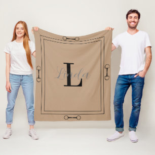Personalised Elegant Horse Lover Fleece Blanket