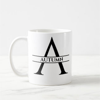 Personalised Elegant Initial Letter A Coffee Mug