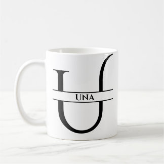 Personalised Elegant Initial Letter U Coffee Mug