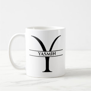Personalised Elegant Initial Letter Y  Coffee Mug