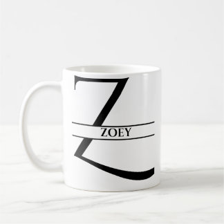 Personalised Elegant Initial Letter Z  Coffee Mug