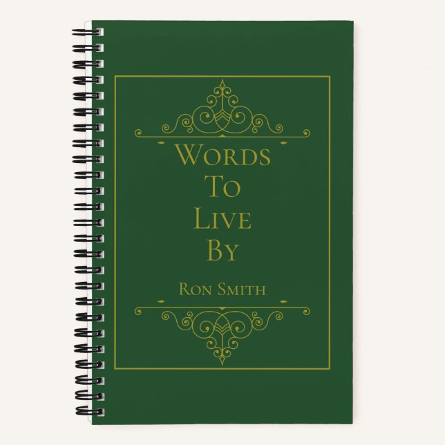 Personalised Elegant Journal for Quotes (Front)