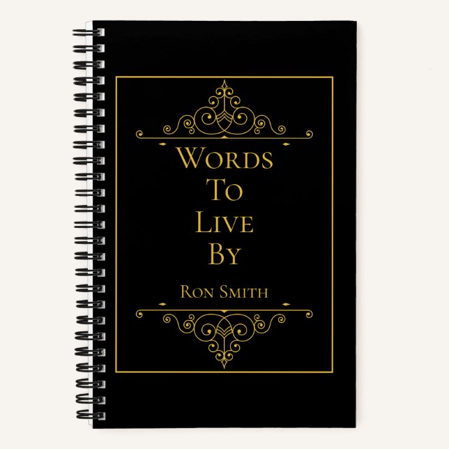 Personalised Elegant Journal for Quotes (Front)