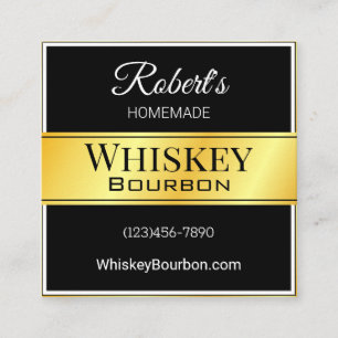 Personalised Elegant Label Square Business Card