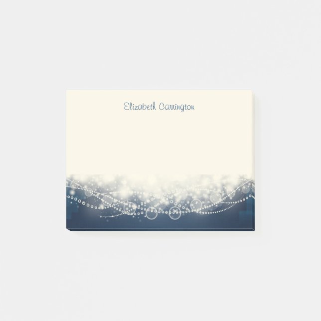 Personalised Elegant Lace and Pearls Post-it Notes (Front)