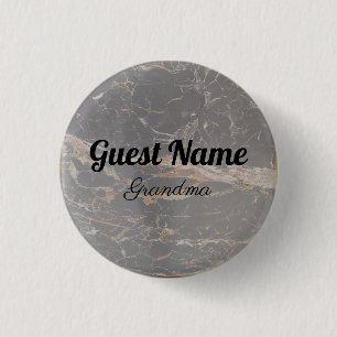 Personalised Elegant Marble 3 Cm Round Badge