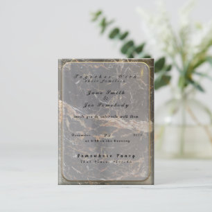 Personalised Elegant Marble Invitation Postcard