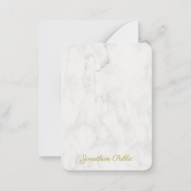 Personalised Elegant Marble Template Monogram Name (Front)