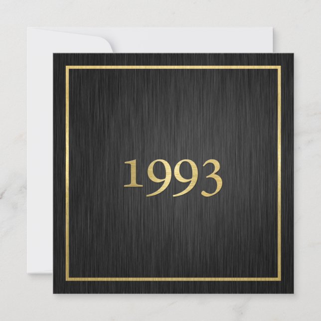 Personalised Elegant Metallic Gold 1993 (Front)