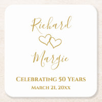 Personalised Elegant Modern 50th Anniversary Party