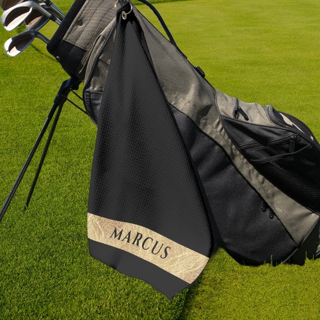 Personalised Elegant Modern Golfer Monogrammed Golf Towel (Elegant Modern Golfer Monogrammed Golf Towel is the perfect accessory for any avid golfer. With its )