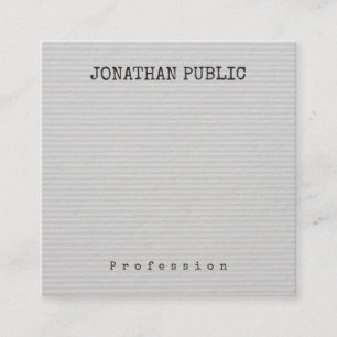 Personalised Elegant Modern Minimalistic Template Square Business Card