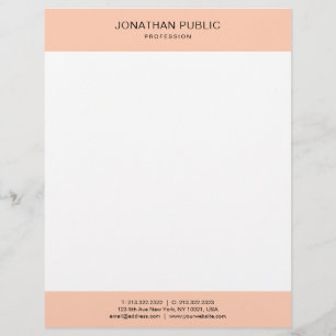 Personalised Elegant Modern Trendy Simple Template Custom Letterhead