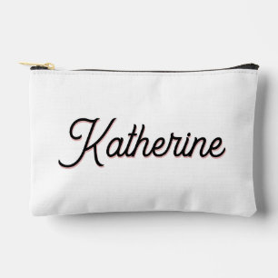 Personalised Elegant Modern Typography Accessory Pouch