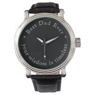 Personalised, Elegant Modern Typography on Black Watch