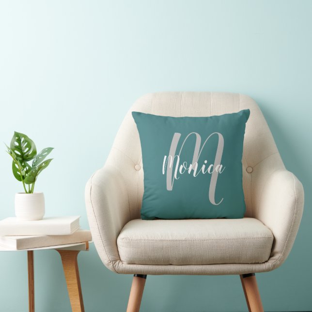 Personalised Elegant Monogram and Name Cushion (Chair)