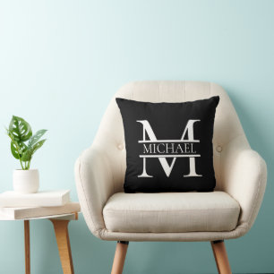 Personalised Elegant Monogram and Name Cushion