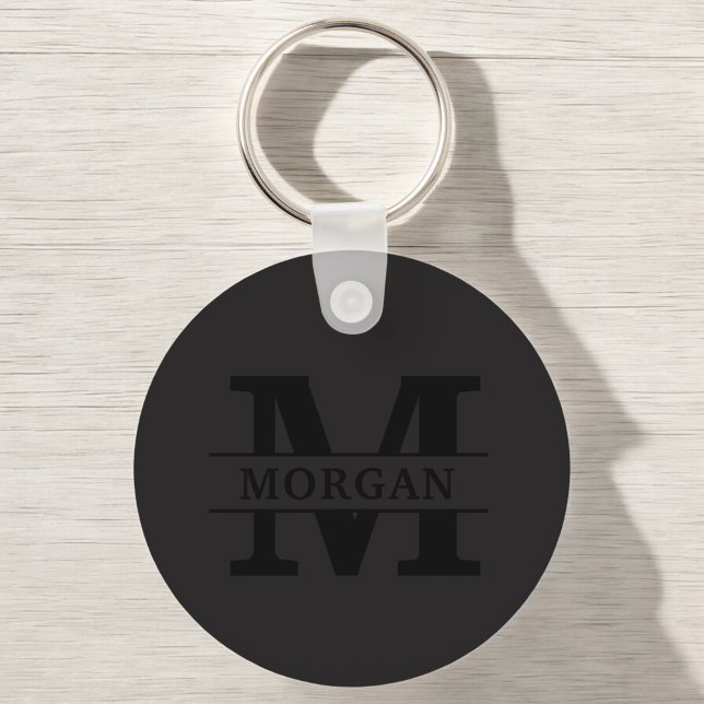 Personalised Elegant Monogram and Name Key Ring (Creator Uploaded)