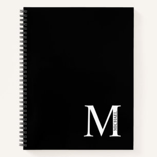 Personalised Elegant Monogram and Name Notebook