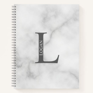 Personalised Elegant Monogram and Name Notebook