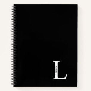Personalised Elegant Monogram and Name Notebook