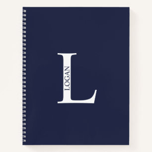 Personalised Elegant Monogram and Name Notebook