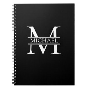 Personalised Elegant Monogram and Name Notebook