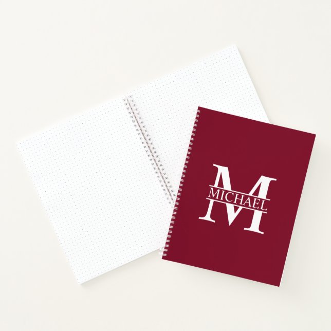 Personalised Elegant Monogram and Name Notebook (Inside)