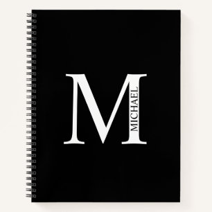 Personalised Elegant Monogram and Name Notebook