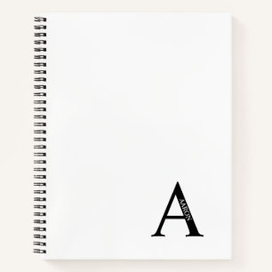 Personalised Elegant Monogram and Name Notebook