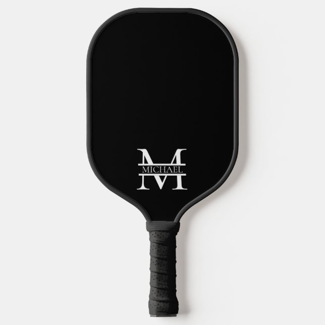 Personalised Elegant Monogram and Name Pickleball Paddle (Front)