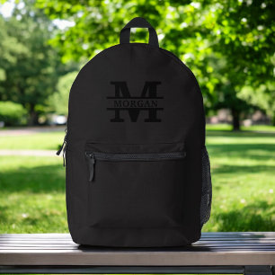 Personalised Elegant Monogram and Name Printed Backpack