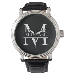 Personalised Elegant Monogram and Name Watch