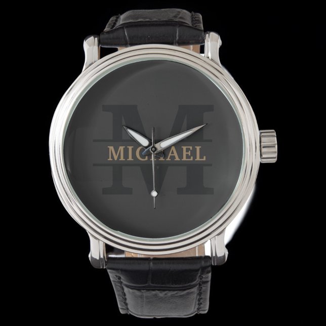 Personalised Elegant Monogram and Name Watch (Creator Uploaded)