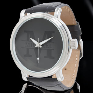 Personalised Elegant Monogram and Name Watch