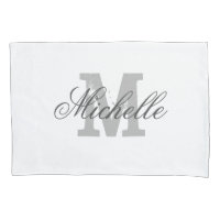Personalised elegant monogram decor pillowcase