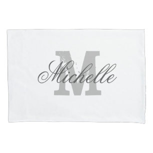 Personalised elegant monogram decor pillowcase