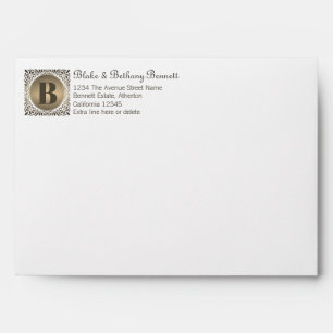 Personalised Elegant Monogram Envelope