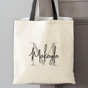 Personalised Elegant Monogram Tote Bag