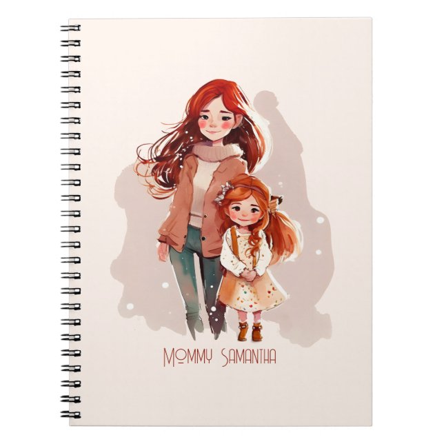 Personalised Elegant Mother and Daughter Notebook (Front)