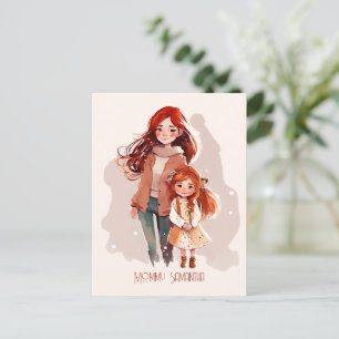 Personalised Elegant Mother and Daughter Postcard
