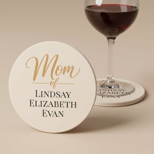 Personalised Elegant Mum Coaster (Creator Uploaded)