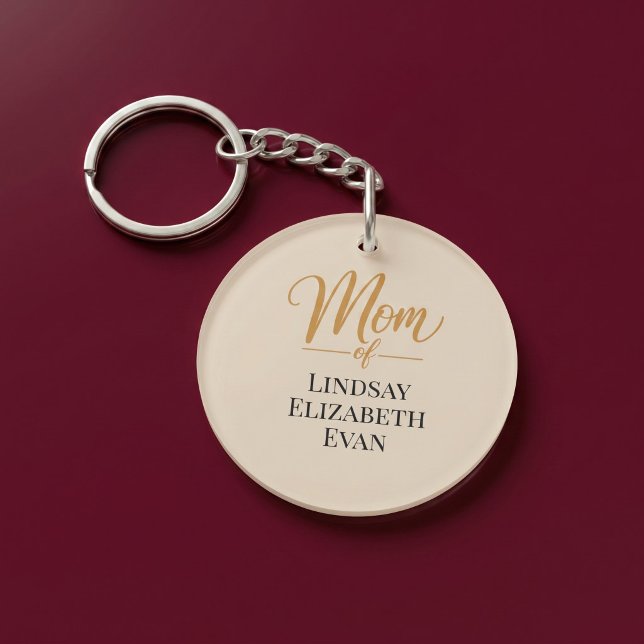 Personalised Elegant Mum Key Ring (Creator Uploaded)